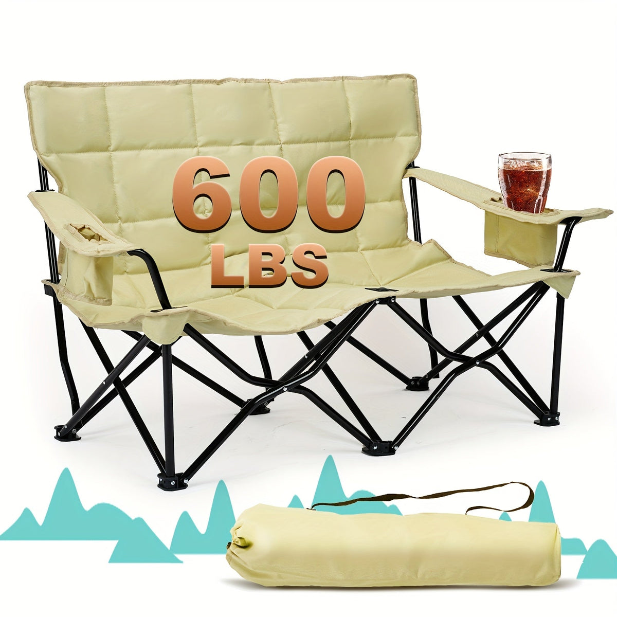 CampEase Loveseat Campingstuhl: Luxus Sitzkomfort für Zwei