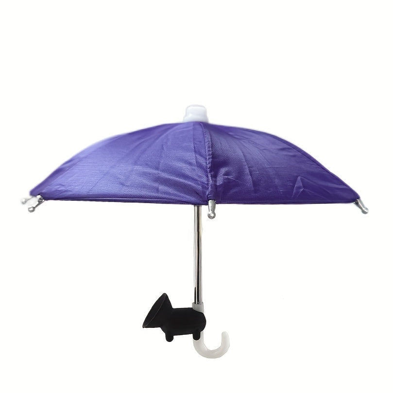 MiniSmart Regenschirm – Smartphone Sonnen- sowie Regenschutz mit Saugnapfhalter