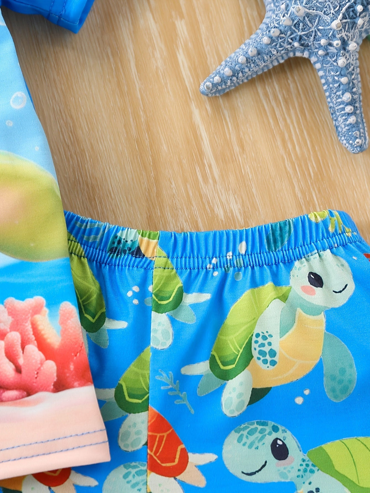 Schildkröten Druck Sommer Set – Lässiges T-Shirt sowie Shorts für Jungen