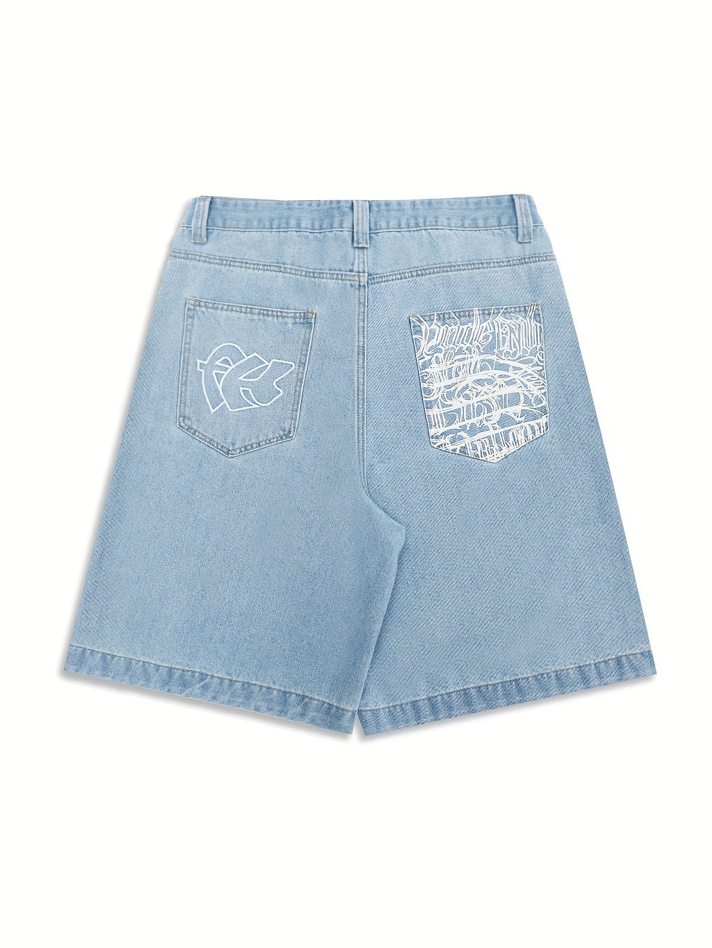 Lässige Bermuda-Denim-Shorts – Lockere Passform inklusive Stilvollen Blumenstickereien