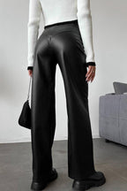 Hose mit Patchwork und Leder