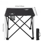 Klappbarer Outdoor Tisch- sowie Stuhlset – Tragbar für Camping & BBQ