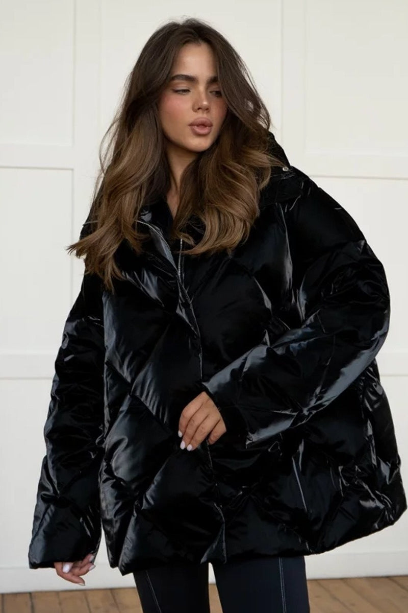 Locker geschnittene Jacke mit Baumwolle