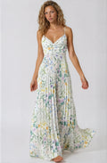 Garden – Maxikleid mit V-Ausschnitt und Falten