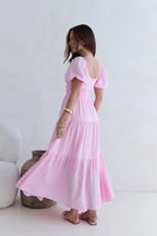 Butterfly – Maxikleid mit Puffärmeln