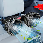 Tragfan Dual Car Fan: 5-Blatt 360° Rotierend Ultra-Leise