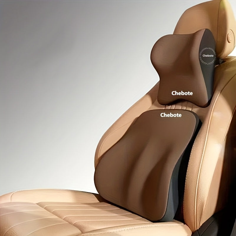 Ergonomisches Autositzkissen-Set – Memory Foam Lenden- sowie Nackenstütze