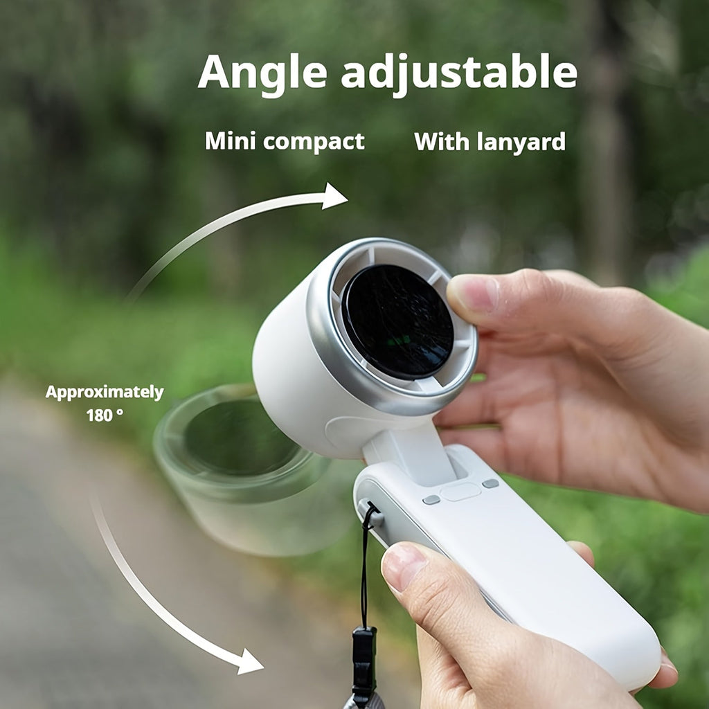 Kompakter Turbo Handventilator – 3-in-1 USB wiederaufladbar inklusive 5 Geschwindigkeiten
