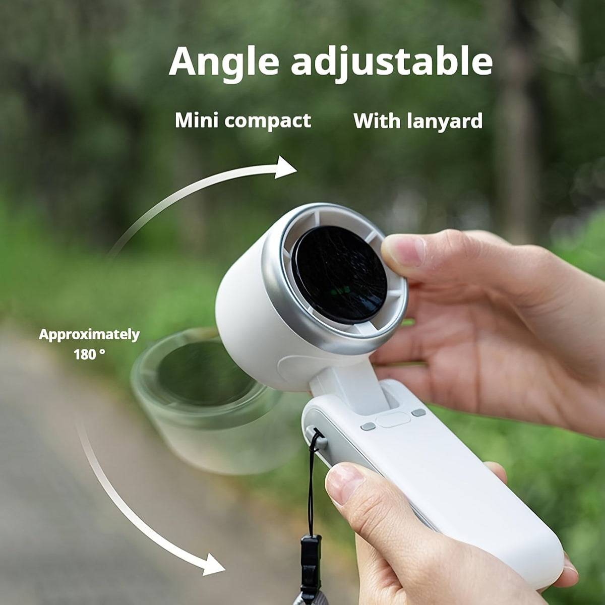 Kompakter Turbo Handventilator – 3-in-1 USB wiederaufladbar inklusive 5 Geschwindigkeiten