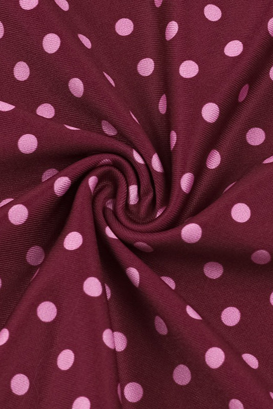 Rückenfreies Maxikleid mit Punktemuster