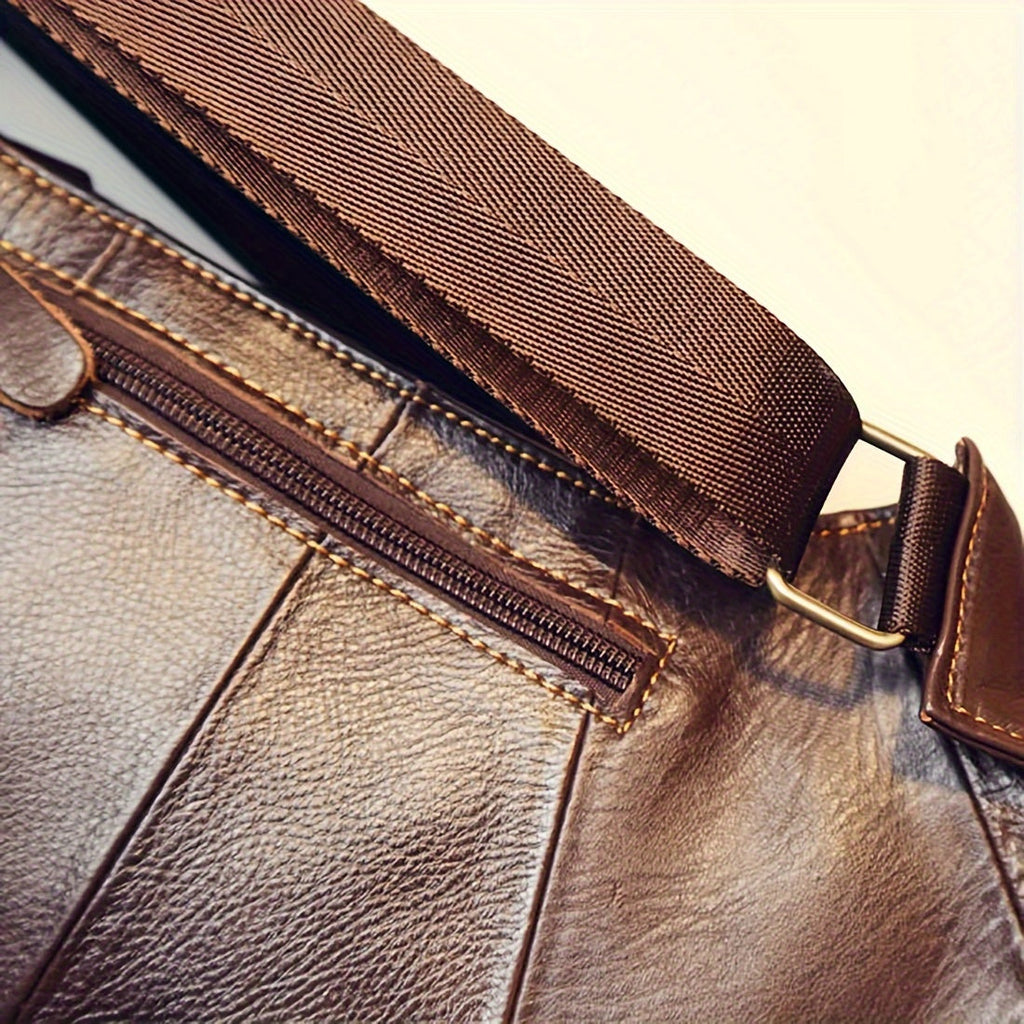 Vintage Klassische Leder Slingtasche – Kompakt und Haltbar