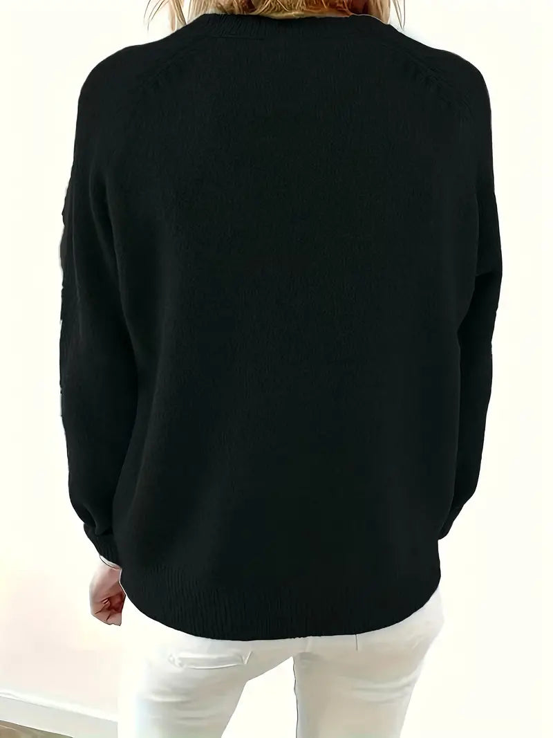 Solider Pullover Mit Halber Knopfleiste