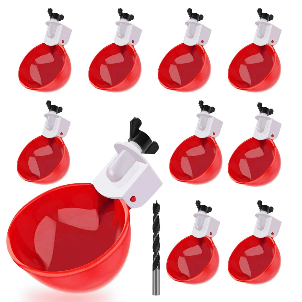 Set von 10 Hühner-Trinkschalen – Funktional und Effizient