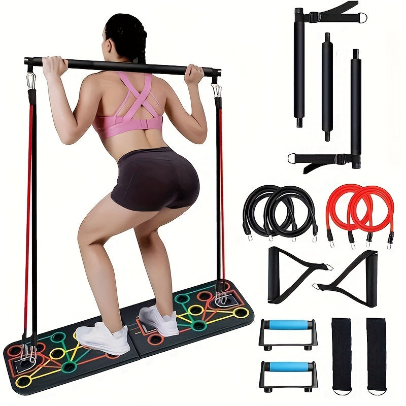 Push-up-Plank-Set mit Griffen, Widerstandsbändern sowie Zubehör – ideal für Brust und Bauch