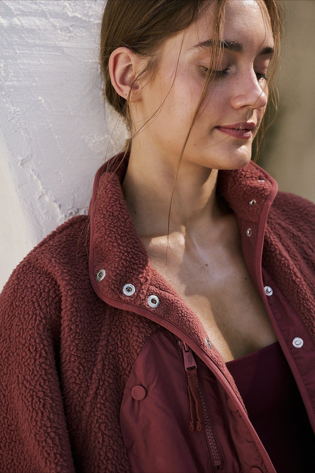 Jacke in Braun mit Stehkragen