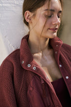 Jacke in Braun mit Stehkragen