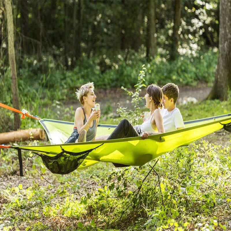 Outdoor Mehrpersonen-Hängematte mit 3-Punkt-System – Geräumig und Bequem