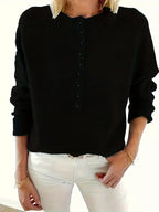 Solider Pullover Mit Halber Knopfleiste