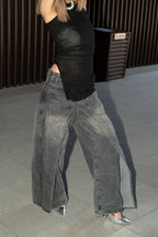 Jeans im Vintage-Stil in Schwarz