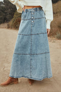 Rock mit A-Linie und Denim in Blau