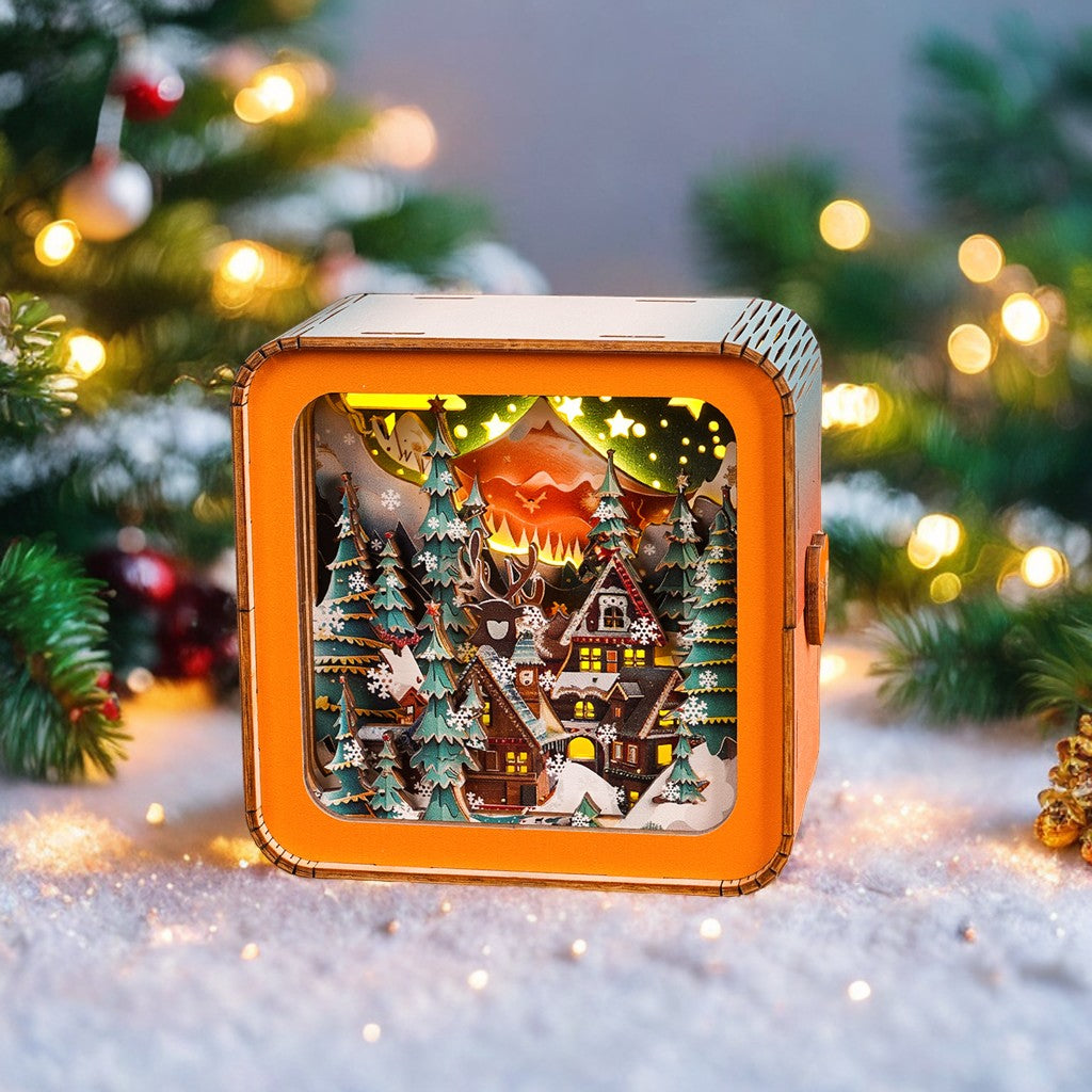 Stimmungsvolle 3D Weihnachtshaus Lichtschaale – Warmes LED Licht sowie Einzigartige Dekoration