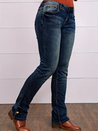 Bootcut-Jeans mit aufgesetzten Taschen