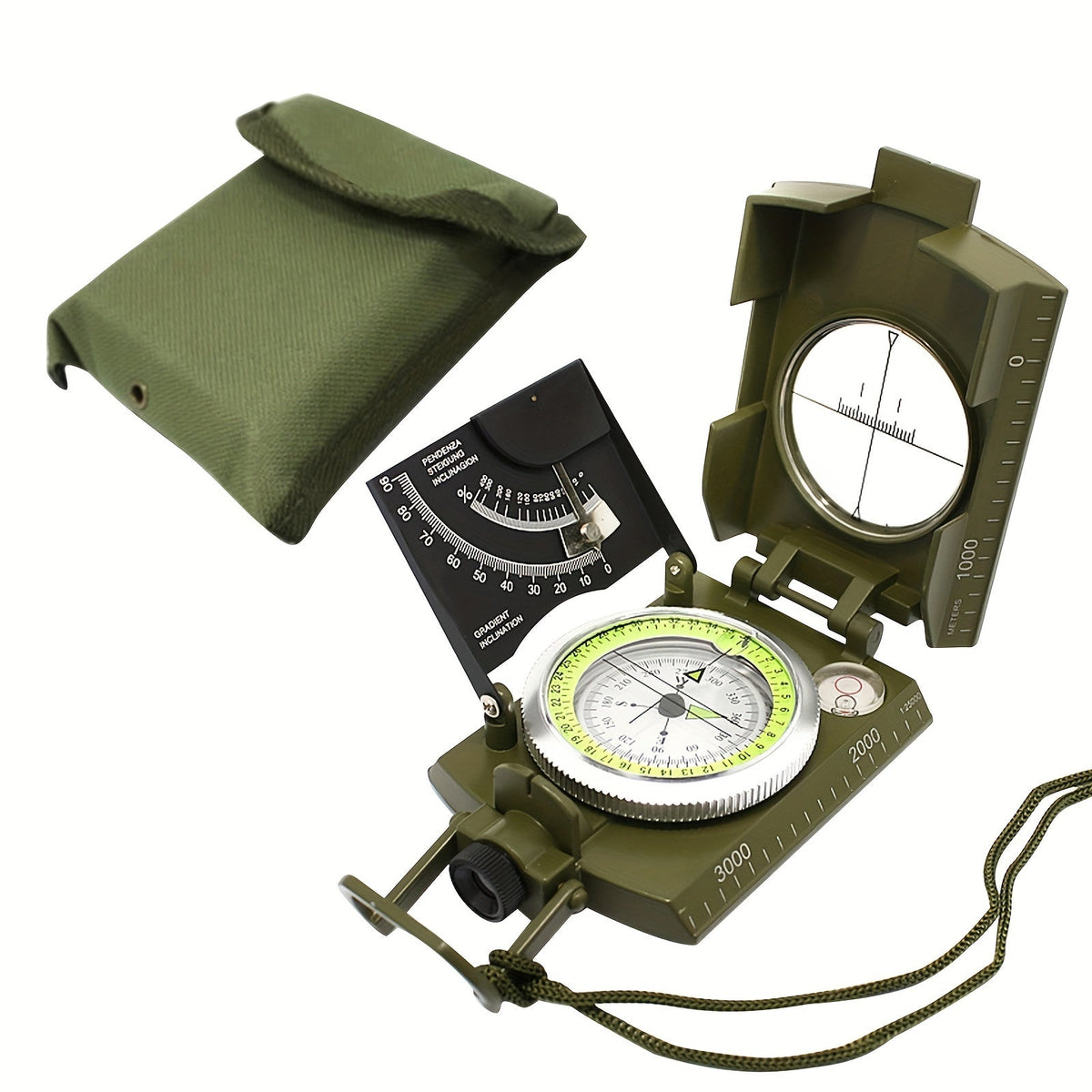 TrekGuard Militärkompass – Wasserdicht sowie Beleuchtet für Präzise Navigation