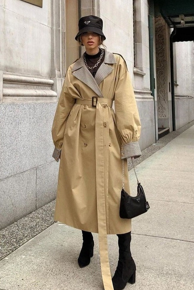 Trenchcoat im Vintage-Stil in Khaki