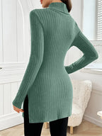 Eleganter Langärmeliger Pullover Mit Schmaler Passform Für Den Herbst
