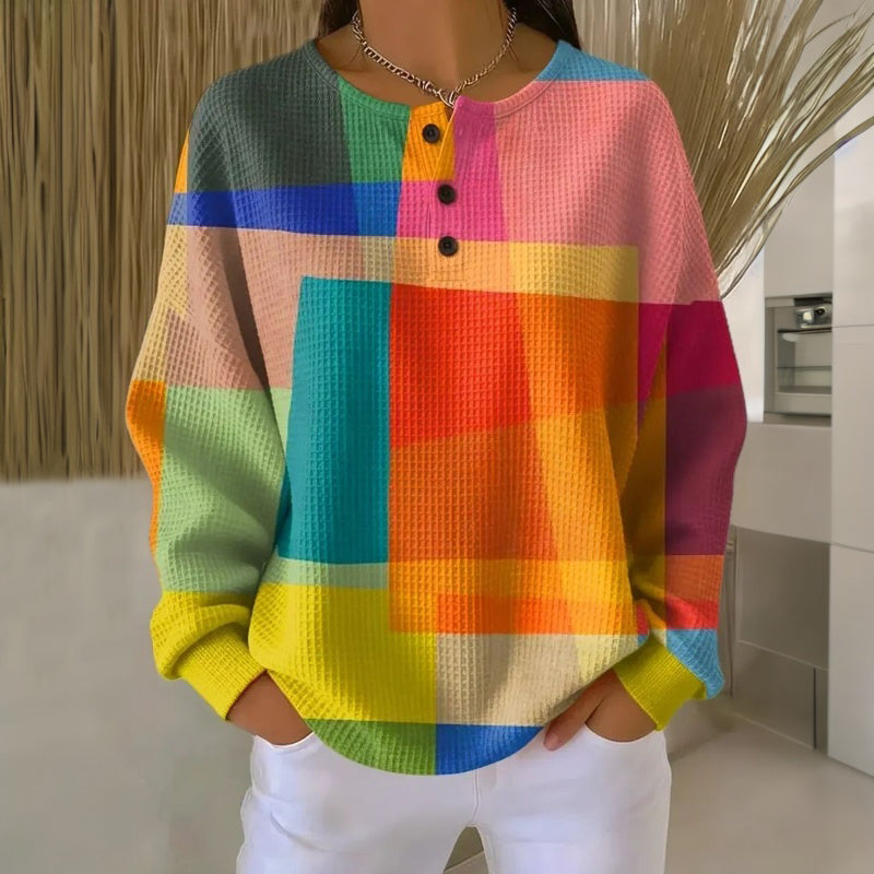 Bunter Retro-Pullover