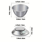 Digitale Küchenwaage mit Edelstahlwaage – Präzision mit Temperatursensor sowie Timerfunktion zum Backen und Kochen