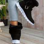 Warme Samt-Schneestiefel für Damen – Komfortabel und Elegant