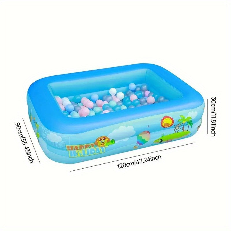Ozean Splash Aufblasbares Kinderbecken: Dickes PVC für Spaß im Garten