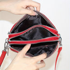 Große Kapazität Vintage Crossbody Tasche – Echtleder inklusive mehreren Fächern