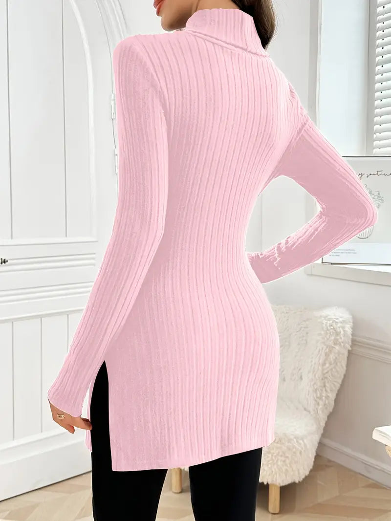 Eleganter Langärmeliger Pullover Mit Schmaler Passform Für Den Herbst