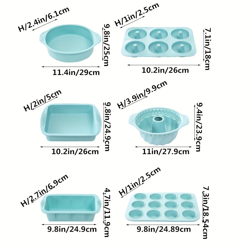 Komplettes Silikon-Backformen-Set – Flexibel, Haltbar und Einfach zu Benutzen