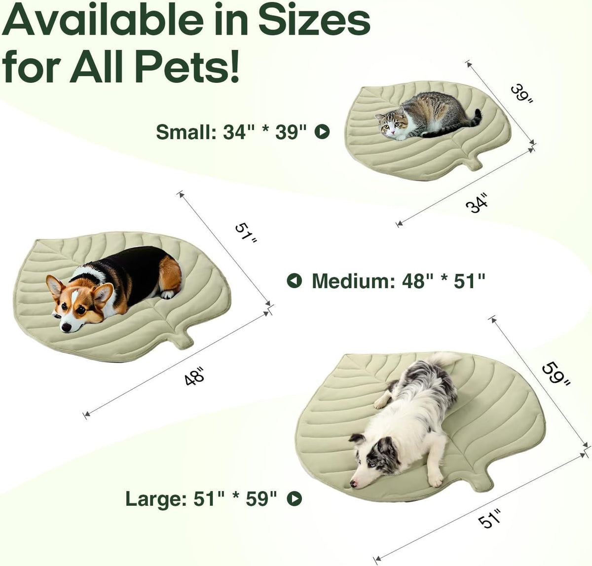 Kühlmatte für Hunde – Erfrischendes Blattdesign inklusive sicherem Kühlgel
