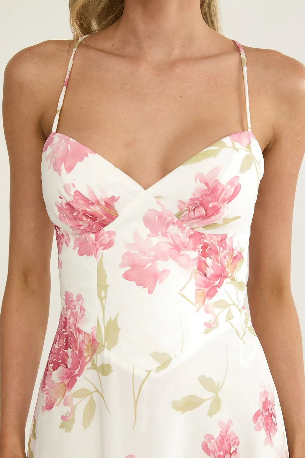 Charlisa – Maxikleid mit Rüschen und Blumenmuster