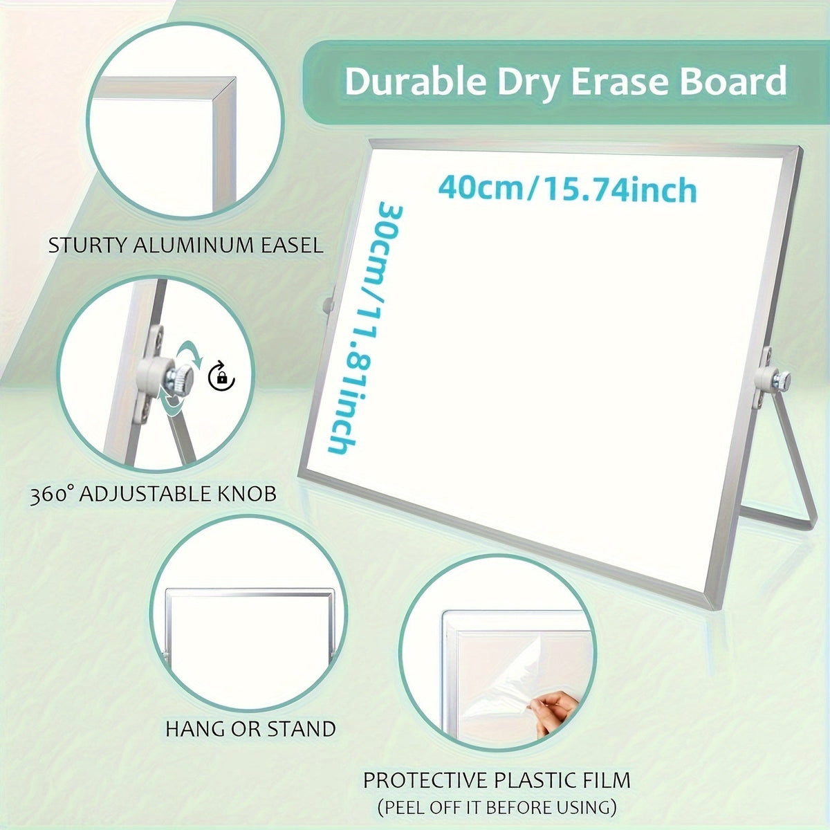 MagniBoard Magnetisches Whiteboard – Tragbar sowie beidseitig mit Ständer