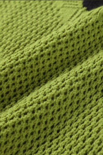 Ärmelloses Maxikleid mit Punktemuster und Strickstruktur