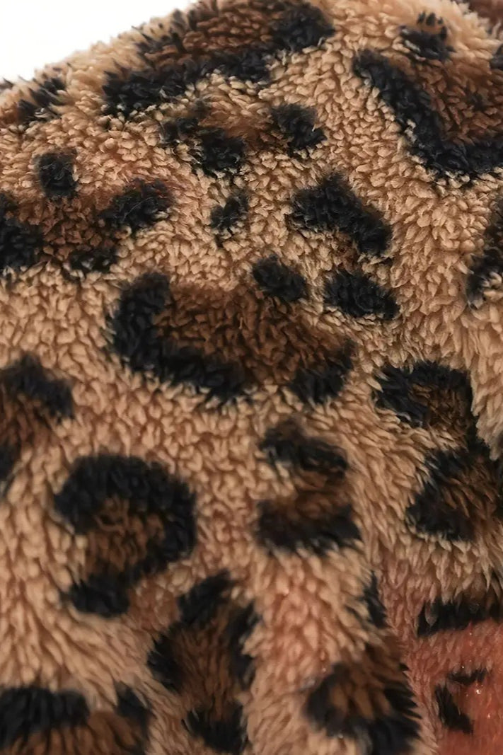 Mantel mit Reißverschluss und Leopardenmuster