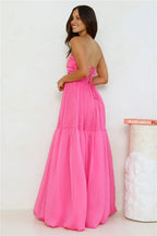 Damen Bandeau-Maxikleid mit Raffdetail