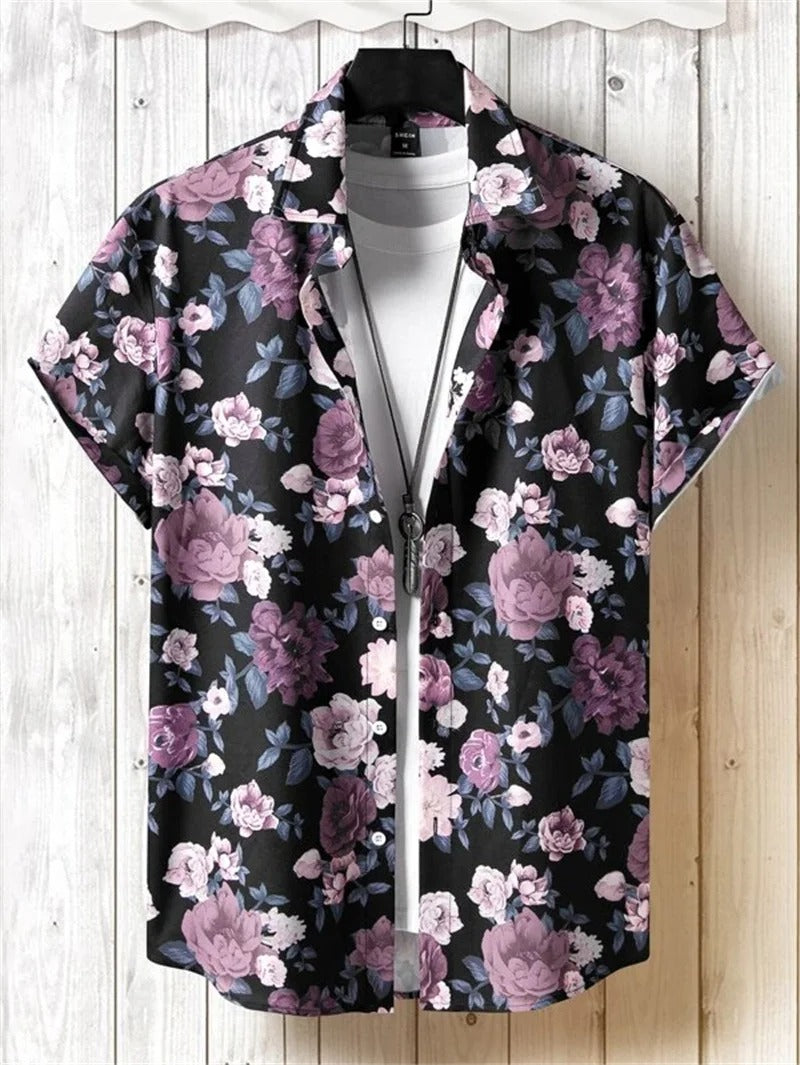TropicWave Palmprint Hemd – Frisch und Elegant für Herren
