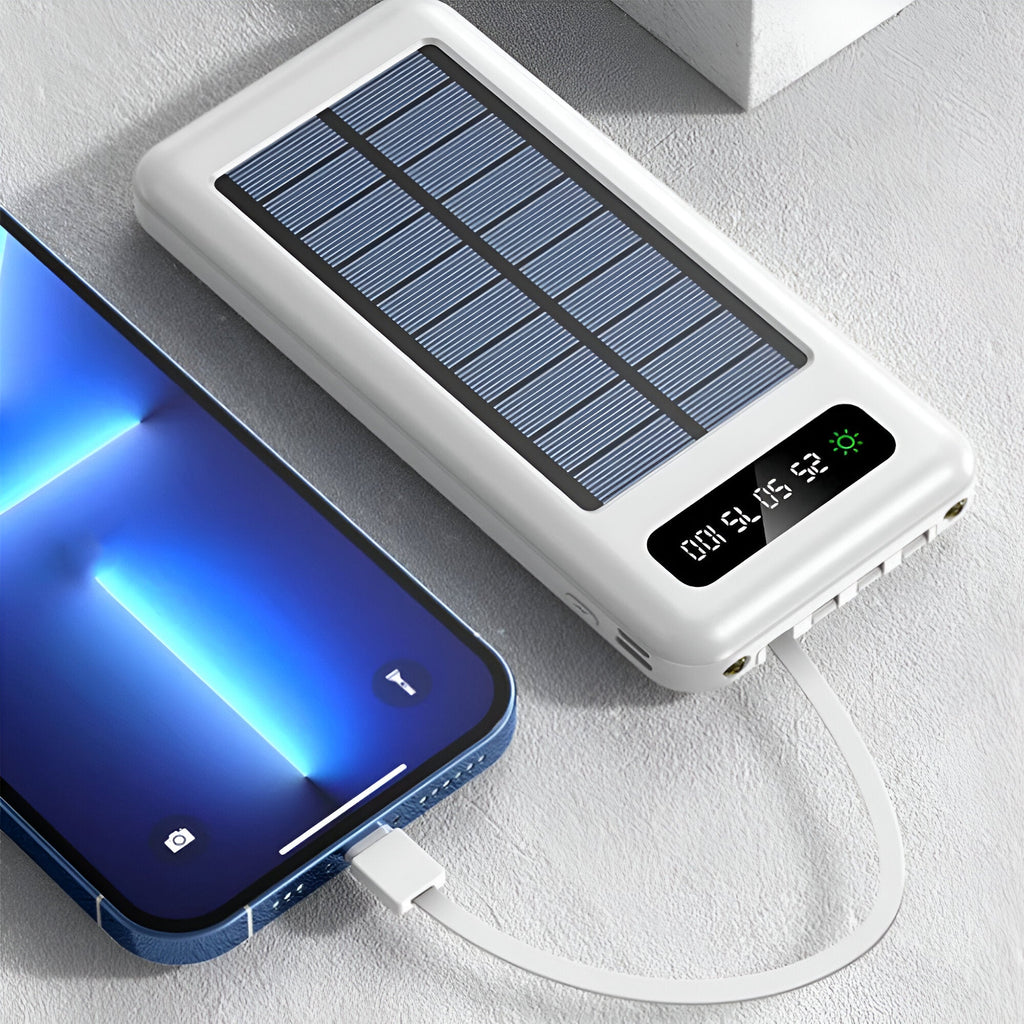 Hochleistungs-Solar-Powerbank mit 20.000mAh – Schnelles sowie Dual-Laden