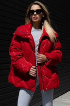 Locker geschnittene Jacke mit Baumwolle