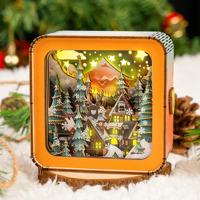 Stimmungsvolle 3D Weihnachtshaus Lichtschaale – Warmes LED Licht sowie Einzigartige Dekoration