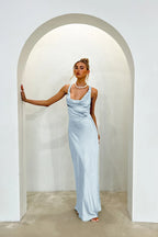 Sitara – Satin-Maxikleid