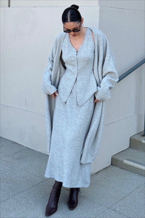Dreiteiliges Set mit Strickstruktur