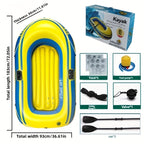 Aufblasbares Angelboot-Set – Leichtes 2-Personen PVC-Boot inklusive Paddeln