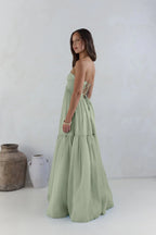 Schulterfreies Maxikleid